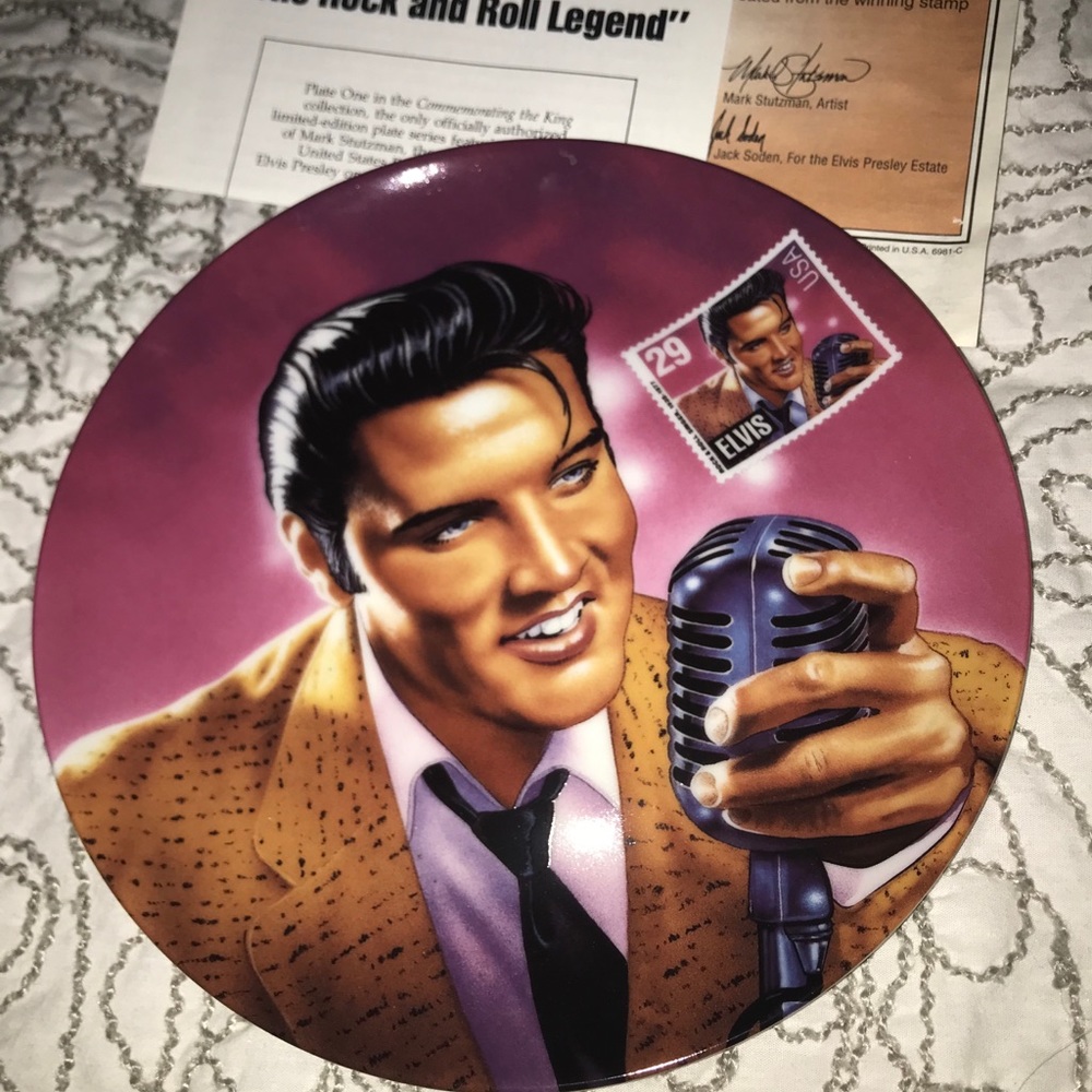 Elvis collectible plate